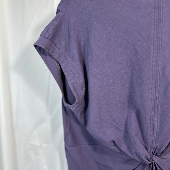 Athleta  Deep Purple V-Neck Tee with back knot - Picture 4 of 4